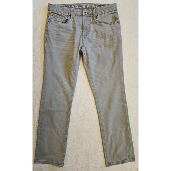 Projek Raw Jeans Straight Leg Men's Size 34 Stretch Gray Denim - Picture 1 of 16